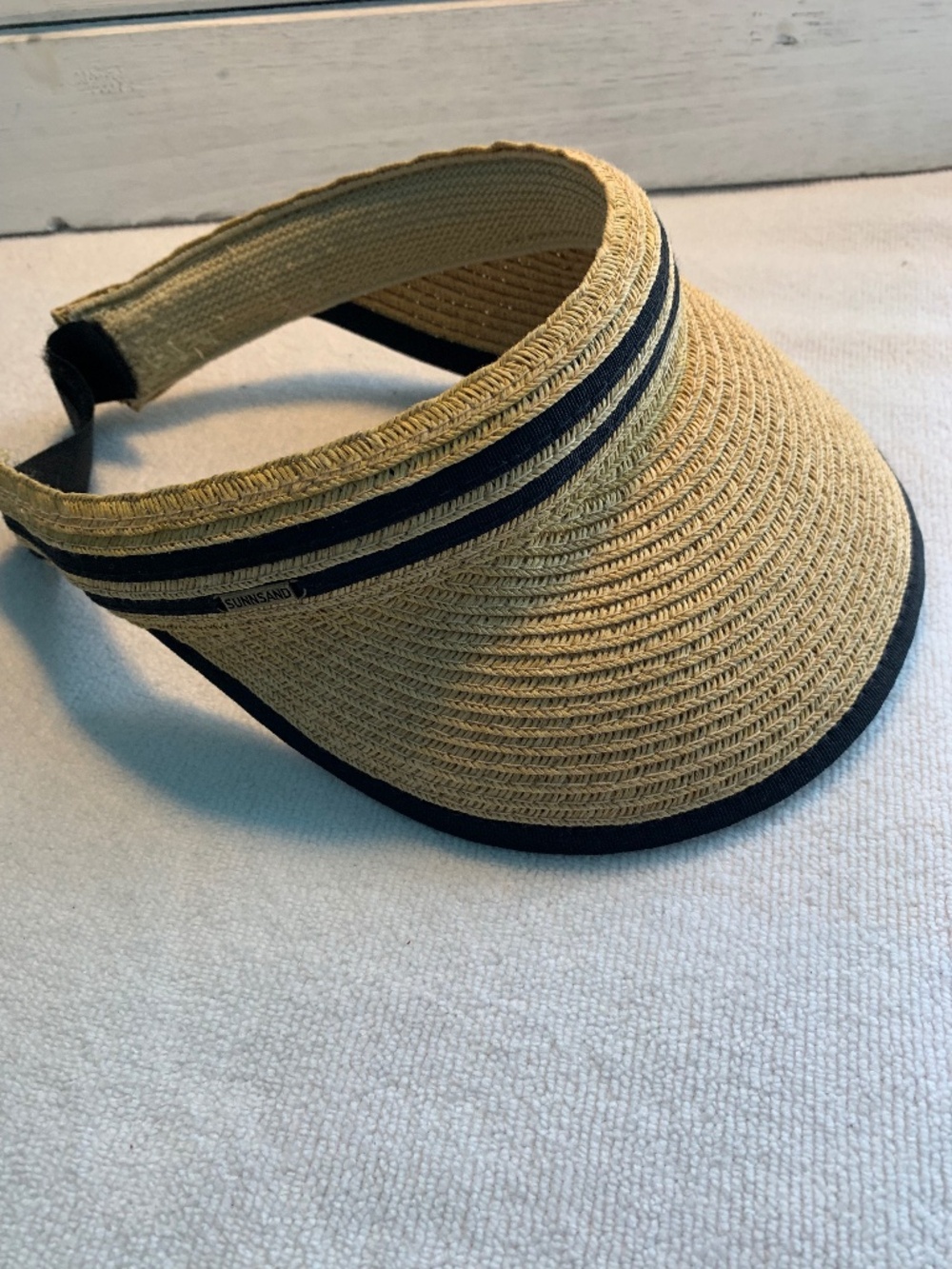 Sun ‘N’ Sand UPF 50 Straw Visor Beach Golf Resort Style